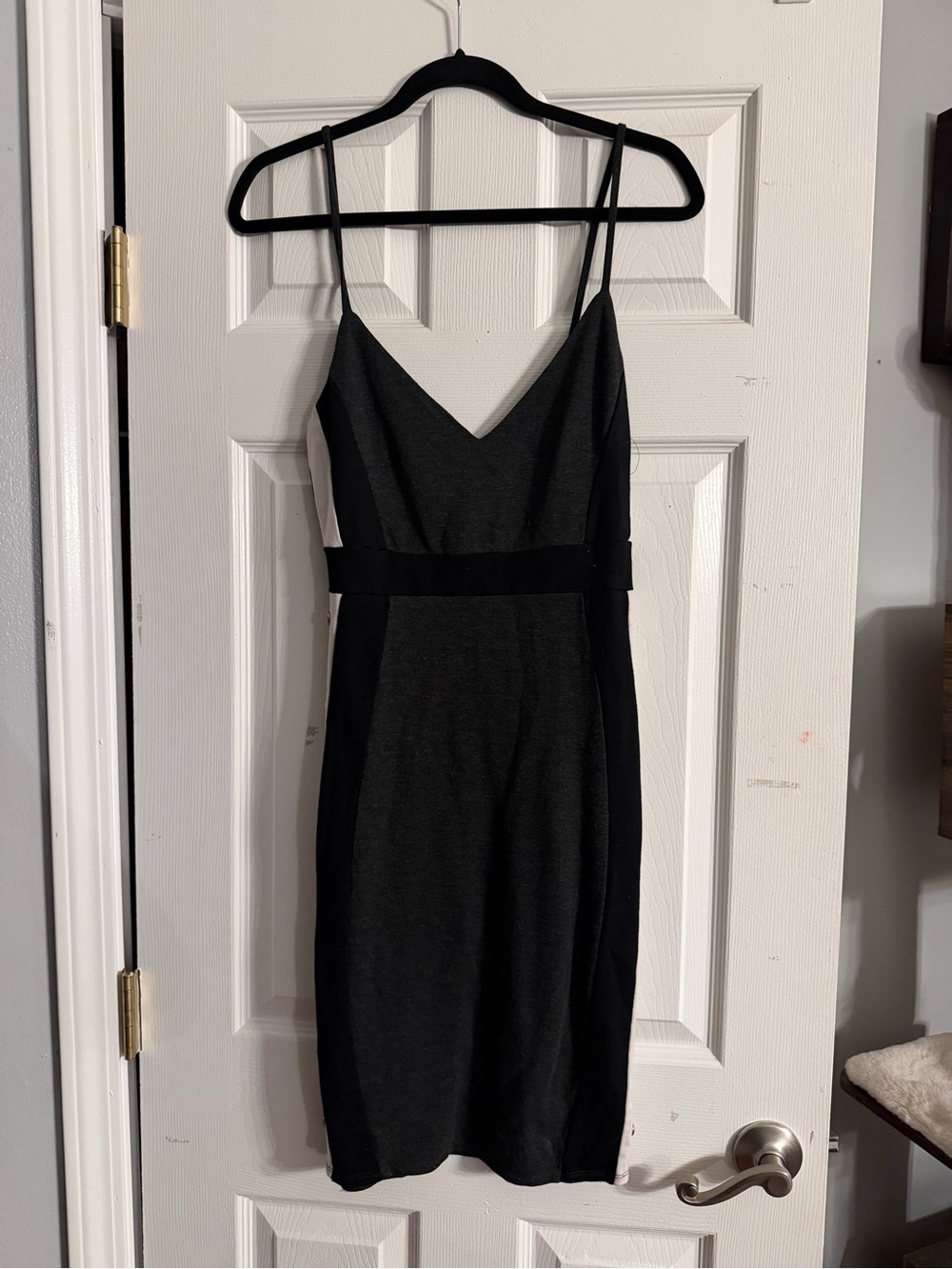 Black V-Neck Spaghetti Strap Dress